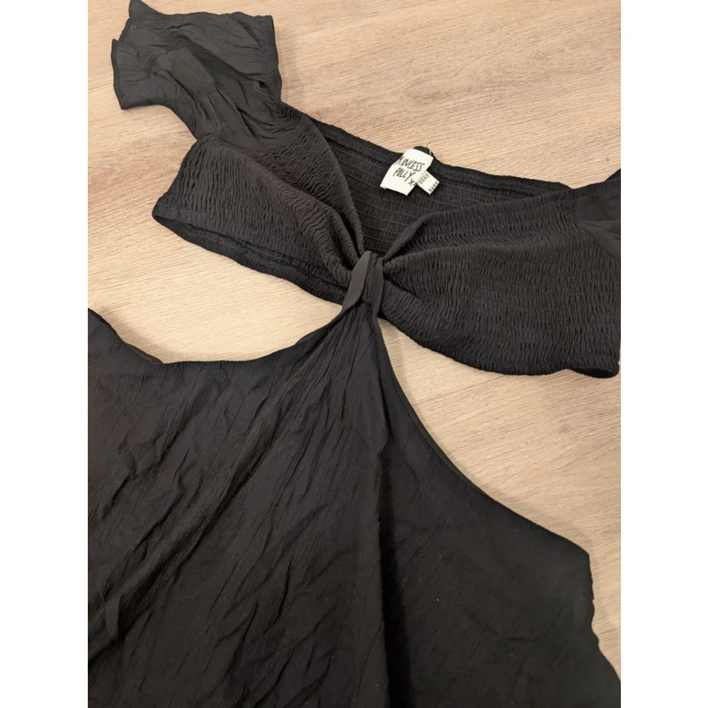 Women's Princess Polly Black Cut Out Mini Dress size 10 romper Skort coquette - Picture 4 of 8